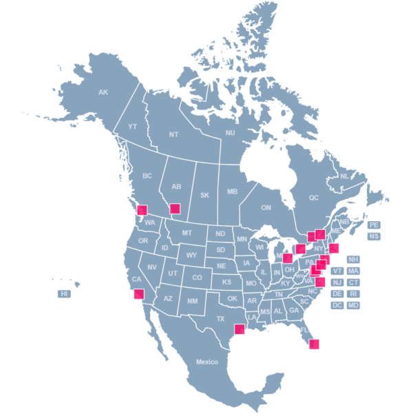 US and Canada Map